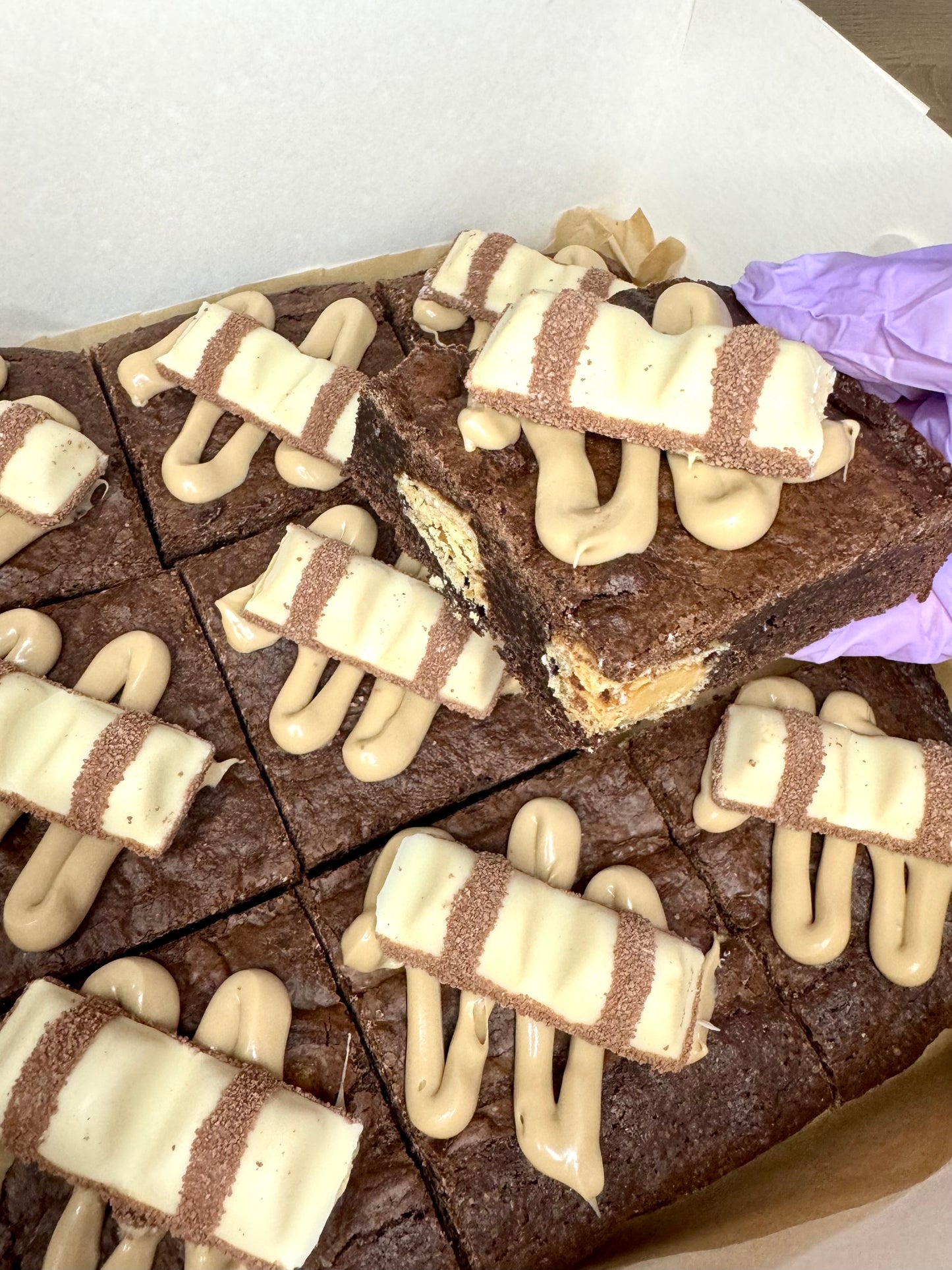 White Kinder Bueno Brownies